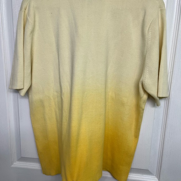 Funsport Women’s ‘Shades of Yellow’ 100% Cotton Short Sleeved Cardigan Size L - Picture 4 of 7